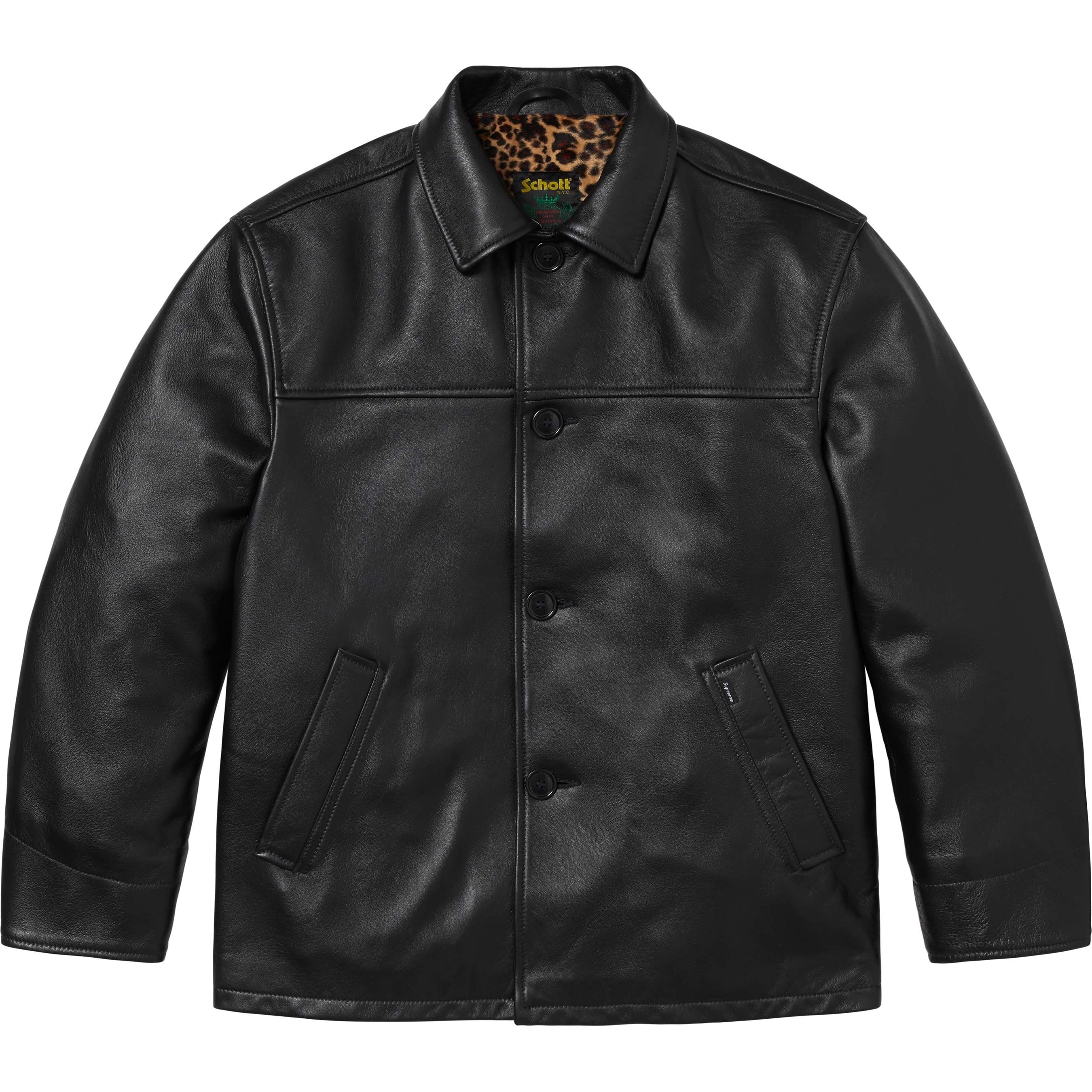 Supreme®/Schott® Leather Car Coat view 4